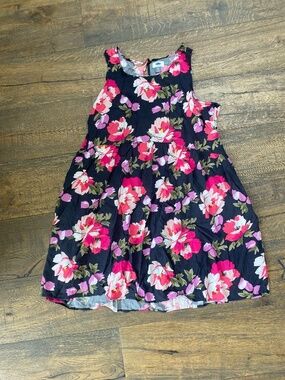 Old Navy Floral High-Neck Tiered Swing Dress XXL / 2XL